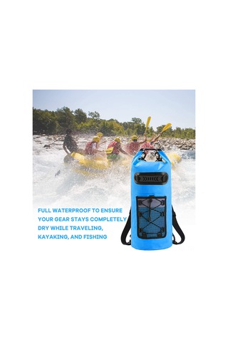 Geeksen Sualtı Sporları İçin 20l Pvc Su Geçirmez Çanta - Kuru-ıslak Bölümlü Dış Etkinlik Sırt Çantası Siyah Çok Renkli