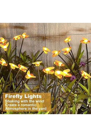 Dianziye Güneş Enerjili Sallanan Toplu Işık, Bahçe Dekorasyonu, 6 Led Renkli Fener, Otomatik Açık-kapalı, Ip65 Su Geçirmez Çim Işığı Diğer