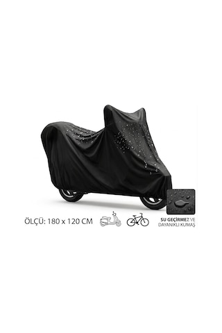 Su Ve Toz Geçirmez Motosiklet Ve Scooter Koruma Brandası 180x120 Cm