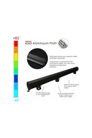 C9 Off Road Led Bar 420w Çift Sıra 114cm Beyaz