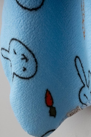 Bebitof Sevimli Tavşan Desenli Peluş Battaniye Bbtf.mv.95077 Mavi