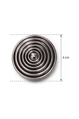 Spiral Desenli Büyük Boy Antrasit Küpe Siyah Metalik Görünümlü, Modern Şık Tasarım Kararmaz Diğer