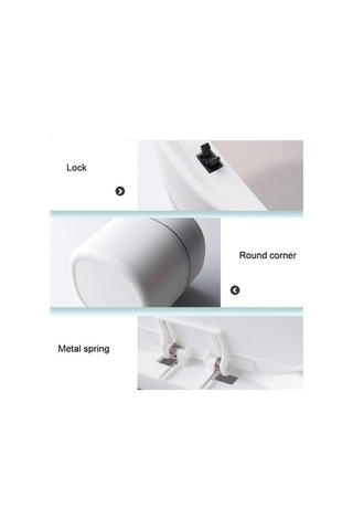 Tongxida Ev Mini Masaüstü Çöp Kutusu Kapaklı, Dudak Mavi, Pratik Temizleme Silindir Kutusu/ Mavi