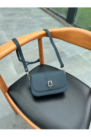 Mft Leather Hakiki Deri Kadın Çanta Viola 1524 Flother Mat Lacivert