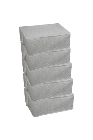 Adarya Home Büyük Boy Yorgan Hurcu 5 Adet 100 x 50 x 50 Beyaz