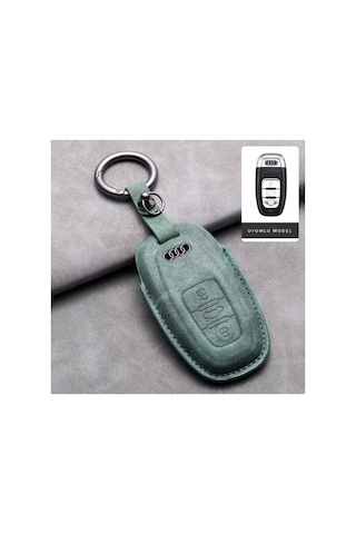 Audi A4 A5 A6l A5 A6l A7 A8 Q5 3 Buton Smart Kumanda Kılıfı Lüx Premium Süet Deri