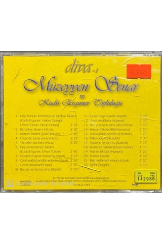 Plak Değildir Cd Dir Cd Müzeyyen Senar Ve Kudsi Ergüner Toplulu