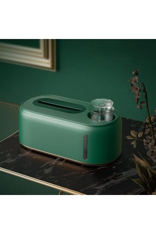 Pazly Yükseltme Yeşil Suntek Nemlendirici Mendil Kutusu Kapaklı Islak Dispenser Oq Yeşil