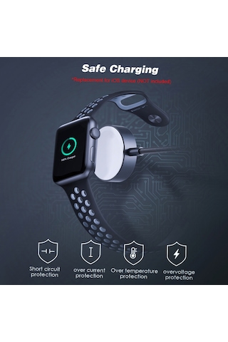 Reedark Naylon Örgülü Manyetik Şarj Kablosu 0.3m İos Cihazlar Ve Saat Aksesuarı