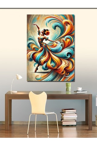 Kanvas Tablo Renkli Soyut Dansçı 100cmx140cm