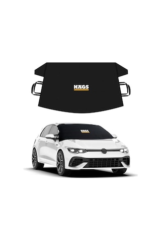 Haegs Buz Ve Kar Önleyici Araç Ön Cam Örtüsü Brandası Ağır Hizmet Tipi 600d Oxford Kumaş Arabalar, Suv Lar, Kamyonetler İçin Oto Ön Cam Koruyucu Güneşlik Don Örtüsü 162x106cm S - Siyah 89851941