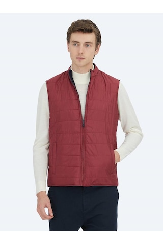 Kip Mak-5 Kırmızı Regular Fit Dik Yaka Casual Örme Çift Taraflı Spor Yelek