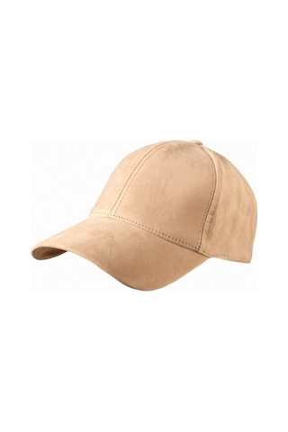 Unisex Vegan Süet Şapka Bej