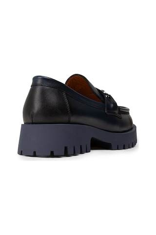 Deery Kadın Hakiki Deri Lacivert Tokalı Loafer - 02037zlcve01