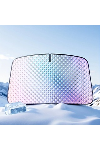 Pazly 1 Adet Evrensel Taşınabilir Katlanabilir Ön Cam Güneşlik, Uv Işın Engelleyici, Isı Yalıtımlı, Çoğu Araç İçin Uygun