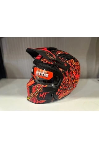 Mt Helmets Mt Streetfighter Sv S Hellish B5 Motosiket Kaskı Mat Turuncu