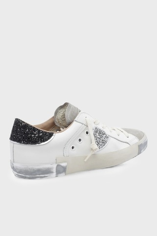 Philippe Model Sim Detaylı Deri Sneaker Ayakkabı Bayan Ayakkabı Prldvg09 Beyaz-gri-siyah