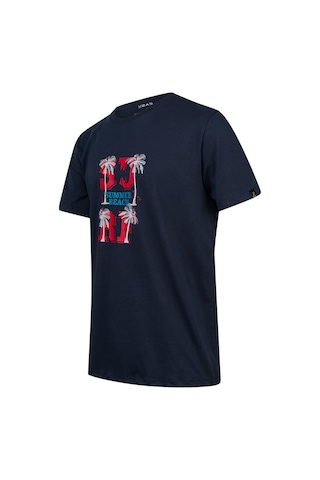 2as Alex Baskılı Erkek Sıfır Yaka T-shirt 047 Lacivert