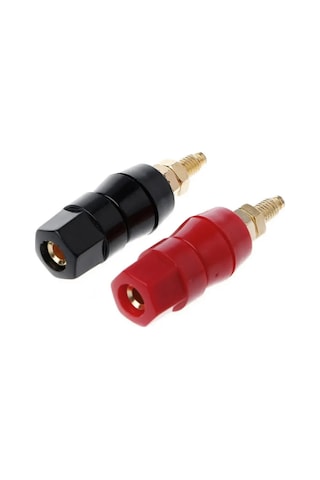 4mm Banana Soket Terminal Çifti Kırmızı Siyah Hexagon Konnektör