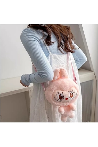 Ebitda Bubble Martelabu Kız Çocuk Peluş Çanta - 30 Cm Turuncu Omuz Çapraz - Sevimli Karikatür Tasarım - Sanbuyos Listesi Turuncu