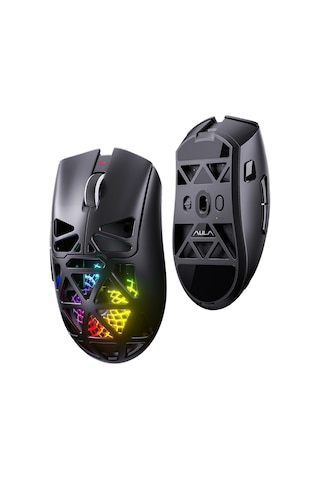 Aula Sc620 Paw3311 Sensör 12000 Dpı 1000hz Kablolu Ve Kablosuz Gaming Oyuncu Mouse Siyah Sc620