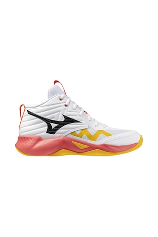 Mizuno Wave Momentum Pro Mıd Unisex Voleybol Ayakkabısı Beyaz / Turuncu Çok Renkli