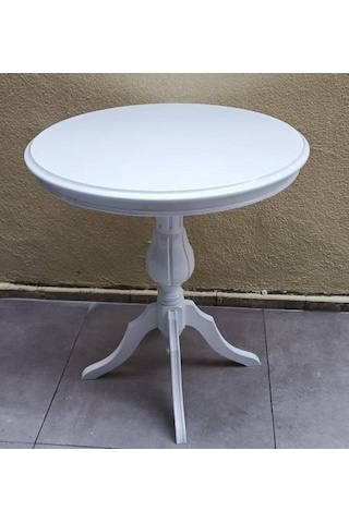 Fiskos Sehpa Eko 90504 Baba 4ayak 65 Cm Hareketli Mdf Tabla Parlak Beyaz El Yapım