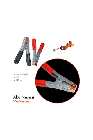 Kgn Akü Maşası 1. Kalite Kırmızı-siyah 2 Li Kgn 1201009