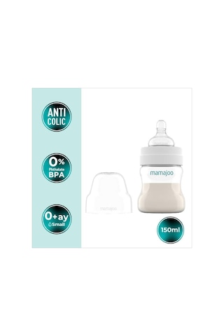 Mamajoo Antikolik Biberon 150 Ml ve Antikolik Akıtmaz Alıştırma Bardağı 270 Ml - Pearl