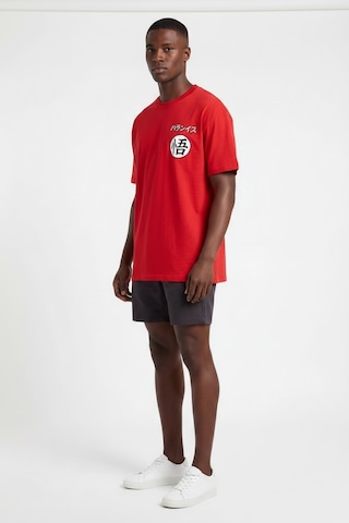 Blow Up Future Gen Son Goku Kırmızı Oversize Erkek T-shirt 141624 SİYAH