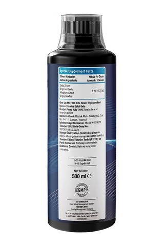 One Up Mct Oil Aromasız 500 ML
