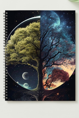 Evren A5 Metal Spiralli Çizgisiz Karton Kapak Evren Defter Çok Renkli
