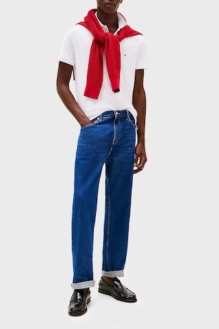 Tommyhilfiger Polo Yaka Logo Pike T-shirt.regular Fit Beyaz