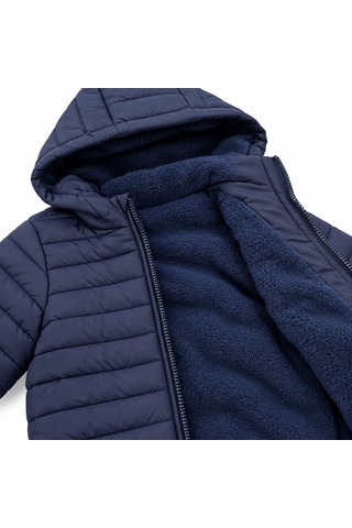 Ta&ce Kıds Kapüşonlu Kapitone Şişme Mont İçi Polar Astarlı Lacivert