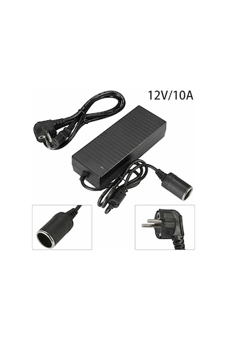 Lemestar 220v'den 12v 10a'ya Evsel Güç Dönüştürücü - Araç Elektrikli Aletler İçin Ev/ofis Kullanıma Uygun Entegre Güvenlik Korumalı Inverter