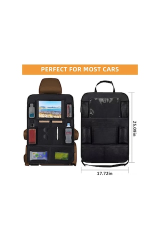Neevoyu 2 Adet Araba Arka Koltuk Organizörü - 9 Çeşit Cep & 12 İnç Tablet Cebi, Su Geçirmez 600d Oxford, Çocuk Ayak Matı, Suv & Araçlar İçin