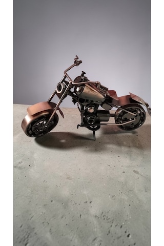 Metal Büyük Boy Metal Dekor Çok Şık Metal Motorbisiklet Boyut:27cm