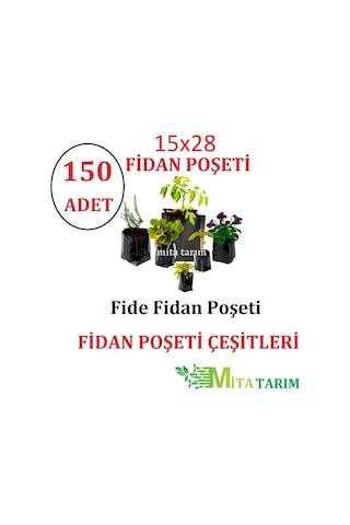 Fidan Poşet,15X28, Fide Poşeti, 150 Adet, Fidan Torbası Fidan Poşet,15X28, Fide Poşeti, 150 Adet, Fidan Torbası