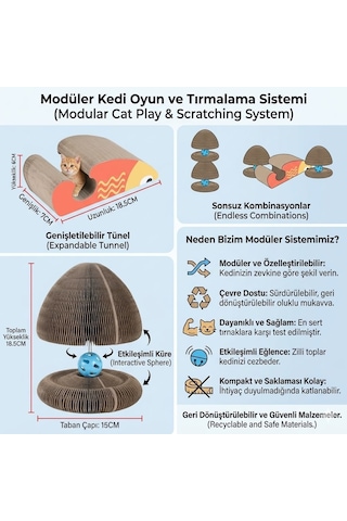 Majo Balık Karton Tırmalama
