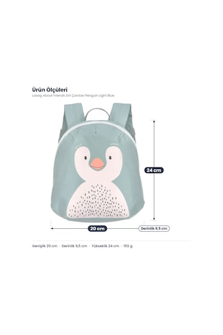 Lassig About Friends Sırt Çantası Penguin Light Blue mavi