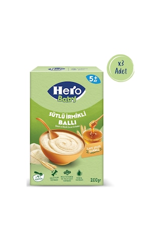 Hero Baby Sütlü İrmikli Ballı 200g X3