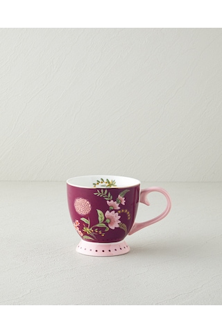 English Home Loly New Bone China Kupa 460 Ml Bordo Bordo