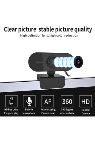 Cbtx HD 1080P PC Kamerası Gürültü İptal Dahili Mic Smart Webcam