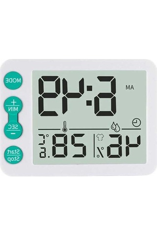 Pazly Lcd Ekranlı Dijital Termometre & Higrometre - İç Mekan Sıcaklık/nem Ölçer, Zamanlayıcı