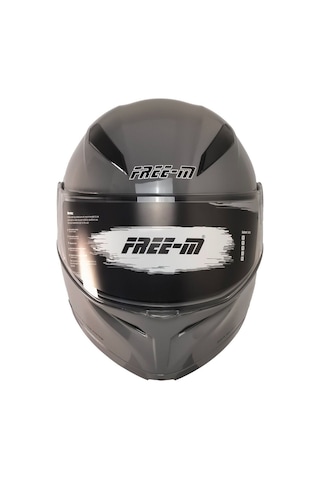 Motoanl Free-M Ece 22.06 Sertifika Güneş Vizörlü Çene Açılır Kask Nardo Gri