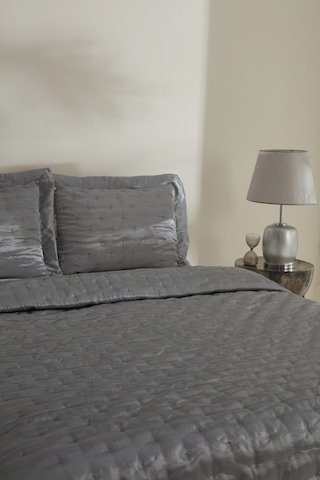 Karaca Home Glamour Çift Kişilik Yatak Örtüsü Gri Gri