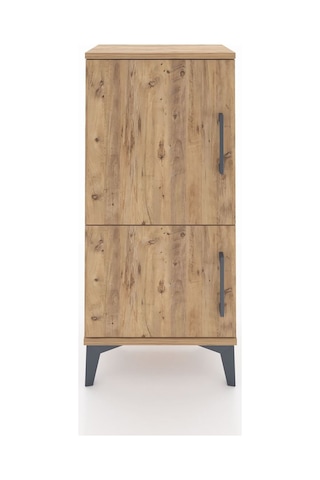 Arges Komodin 3 Raflı 2 Kapaklı 44x30x96 Çam-çam Çam