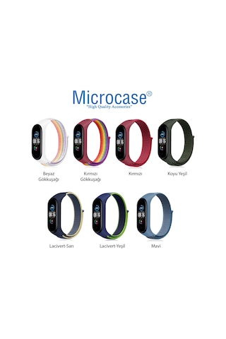 Xiaomi Mi Band 5-6-7 Hasır Örgü Desenli Esnek Kordon Kayış - KY47