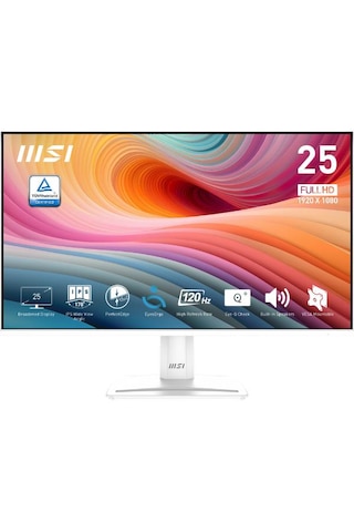 Msı Pro Mp251w E2 24.5'' Fhd Flat Ips 120hz 1ms Adaptıve-sync Bey
