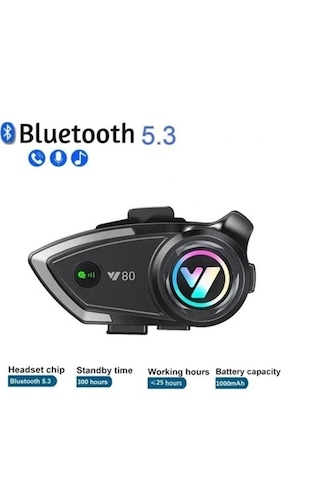 Y80 Kablosuz Bluetooth Motosiklet Kask Kulaklık Intercom Kaliteli